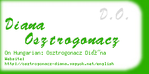 diana osztrogonacz business card